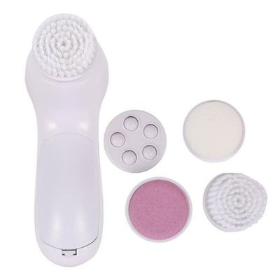 Massageador Facial 5 Em 1 Limpeza Pele Esfoliante Portatil Beleza Cor:Rosa