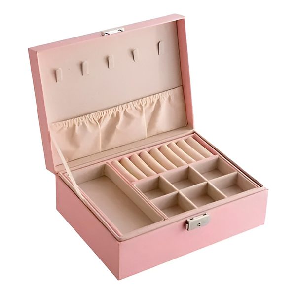 Maleta Porta Joia Organizadora Elegante Cor:Rosa