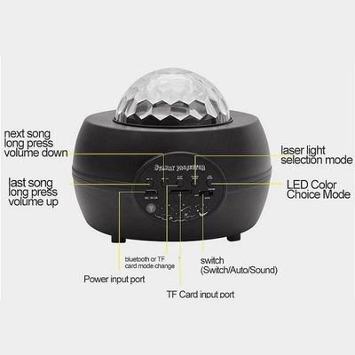 Luminaria Abajur Projetor Estrelas Galaxia Bluetooth