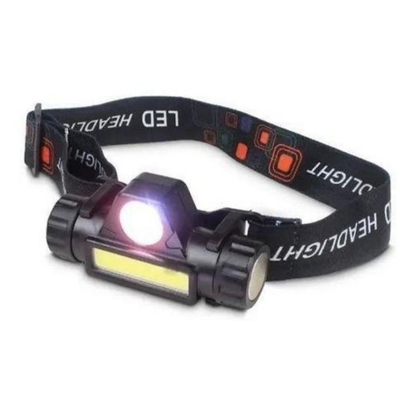 Lanterna De Cabeça 1 Led Com Sinalizador High Power HeadLamp - Ideal para trekking, camping, pesca, ciclismo