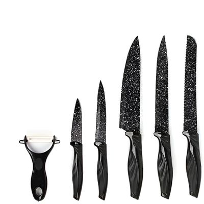Kit de Facas 6 Peças em Aço Inox Antiaderente