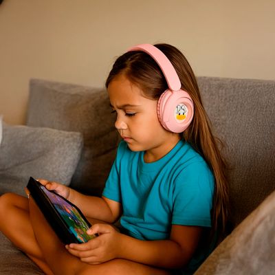 Headphone Bluetooth Fone de Ouvido Gatinho Rosa Divertido - Fofura e Som Potente Sem Fios