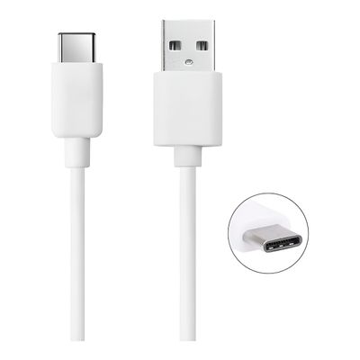 Fonte Veicular Carregador Cabo 2 Entradas USB Branco