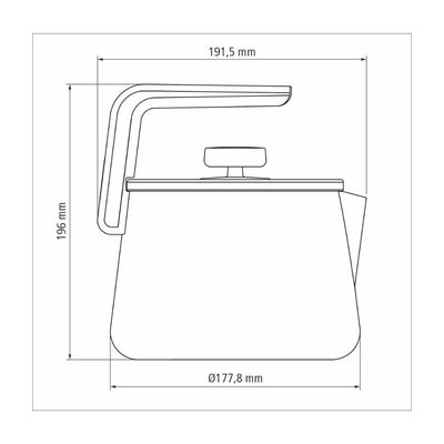 Chaleira Tramontina em Aluminio com Revestimento Interno e Externo Antiaderente Starflon Max Azul Marinho 2,3 L