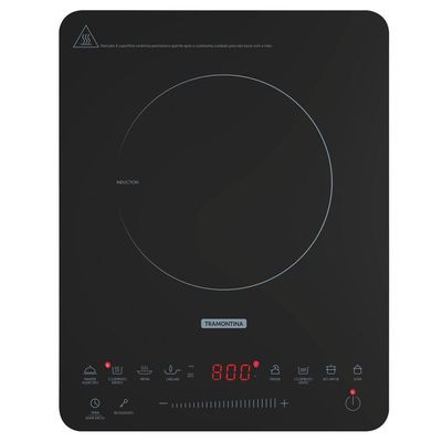 Cooktop Portátil por Indução Tramontina Slim Touch EI 30 com 1 Área de Aquecimento e Comando Touch 127 V