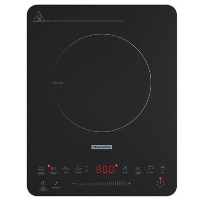 Cooktop Portátil por Indução Tramontina Slim Touch EI 30 com 1 Área de Aquecimento e Comando Touch 127 V