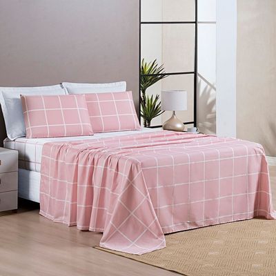 Jogo de Cama Austin King 04 Peças  - Rosa