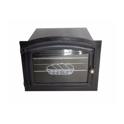 Forno Ferro Fundido Porta Vidro Fogão A Lenha 48x35x30cm P