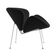 Poltrona Design Trevo Suede Preto Base Cromada