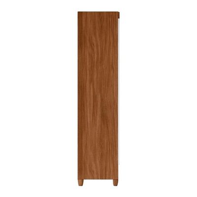 Guarda Roupa Solteiro Quarto Pequeno 3 Portas 2 Gavetas Lima Naturale Com Branco