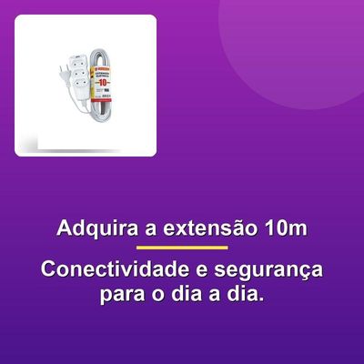 Extensão Cabo Pl 2x0,75 10m Branca