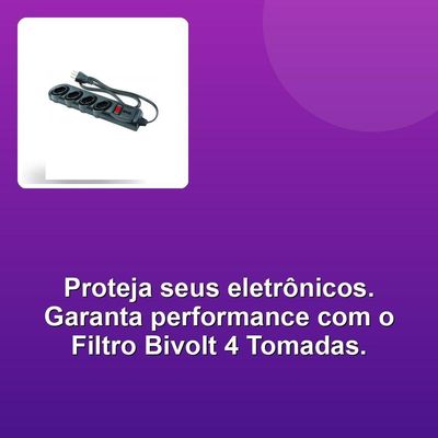 Filtro De Linha Bivolt 4 Tomadas 1.3 Metros 62328