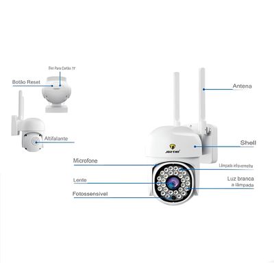 Câmera Ip Prova D'agua Visão Noturna Hd