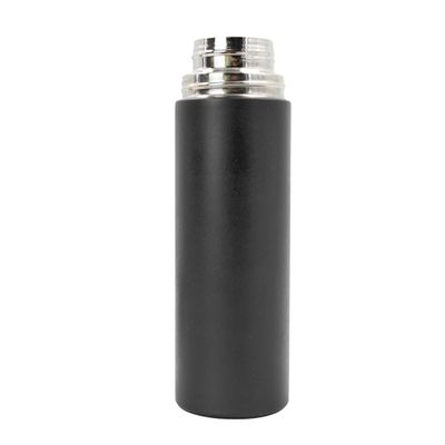 Garrafa Termica Com Copo Parede Dupla Inox Squeeze 500ml Cores:Preto