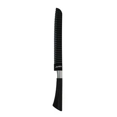 Jogo de Facas 6 Peças Com Tesoura Aço Inox Preto - Precisão e Durabilidade para Sua Cozinha