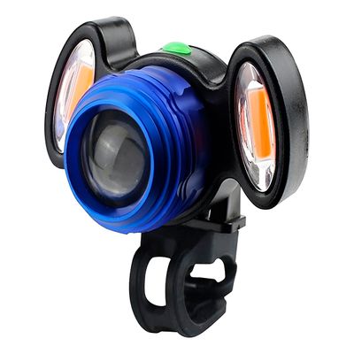 Farol de Bicicleta 300lm Recarregável LED USB IP65 com 4 Modos de Iluminação – Azul
