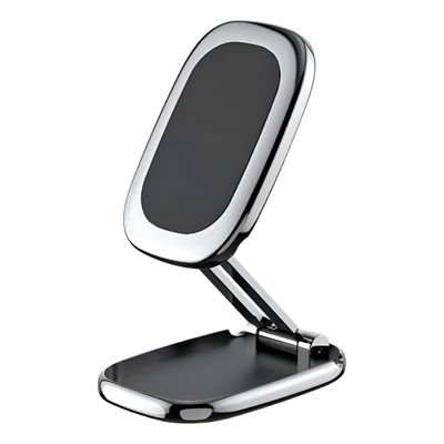 Mini Suporte Magnético Celular Carro Mesa Dobrável - Universal, Compacto e Ideal para Carro e Mesa
