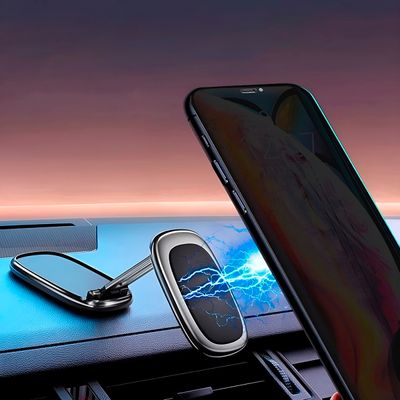 Mini Suporte Magnético Celular Carro Mesa Dobrável - Universal, Compacto e Ideal para Carro e Mesa