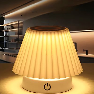 Abajur Luminária de Mesa LED Recarregável Retrátil - Portátil Recarregável com Touch 3 Níveis de Luz USB 3000