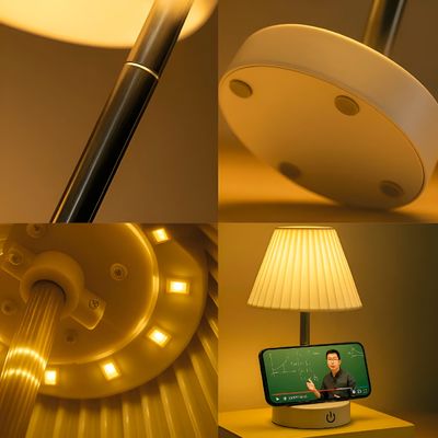 Abajur Luminária de Mesa LED Recarregável Retrátil - Portátil Recarregável com Touch 3 Níveis de Luz USB 3000