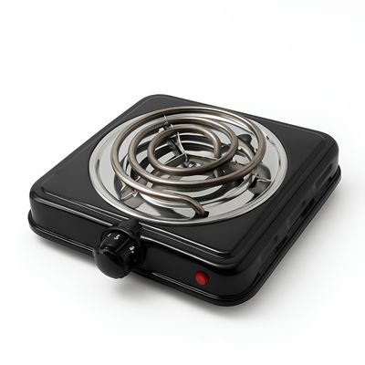 Fogão Elétrico Portátil 1 Boca 1000W 220V com Termostato de Segurança – Preto