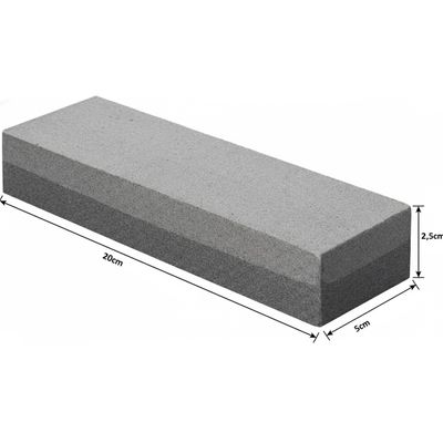 Pedra de Afiação Dupla Face 120/240 em Óxido de Alumínio 20cm para Facas e Tesouras - Dupla Face Utilidade
