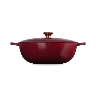 PANELA MARMITA LE CREUSET SIGNATURE FERRO ESMALTADO 28CM VERMELHO RHONE 21114289490441