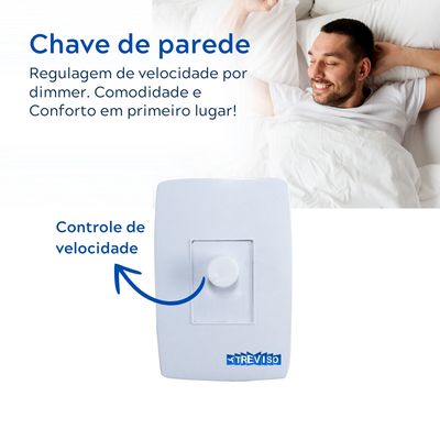 Ventilador de Teto Treviso Infinit Preto Bivolt