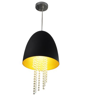 Pendente Carrara Preto com Dourado - MD70143B-1