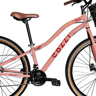 Bicicleta Colli Viena A.29 F.disco 21v C- Cesto - 610c-0142d Rosa Blush