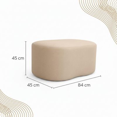 Puff Feijão Orgânico Curvo Redondo Confortável Sala Moderno Suede Rosa