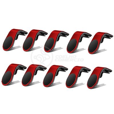 Kit 10 Suporte Magnético Veicular Painel De Carro Tipo L