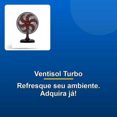Ventisol Ventilador Turbo 50cm Vermelho 127v