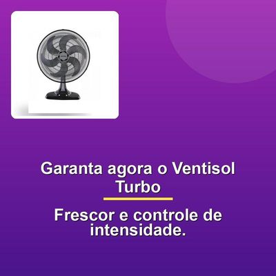 Ventisol Ventilador Turbo 50cm Preto 127v