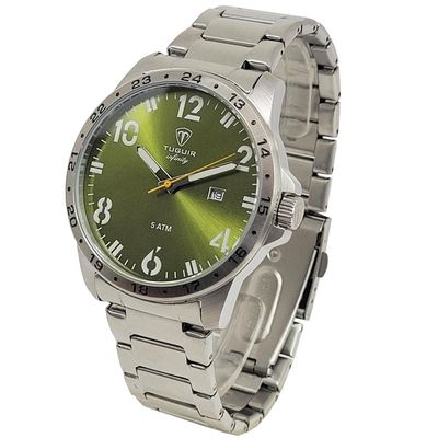 Relógio Tuguir Masculino Ref: Tg9167d Tgi37100 Casual Aço Prateado