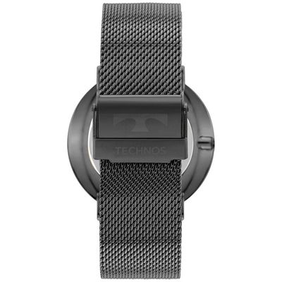 Relógio Technos Masculino Ref: 2025lua/1a Slim Mesh Grafite