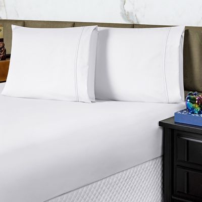 Jogo de Cama Lençol King Conforto Percal 300 Fios 3 Peças - Branco