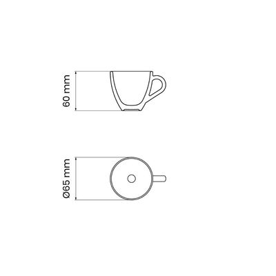 Xícara Expresso Tramontina Paola HS em Porcelana 95 ml