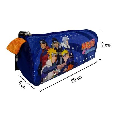 Kit Mochila De Carrinho, Estojo E Lancheira Naruto Leaf