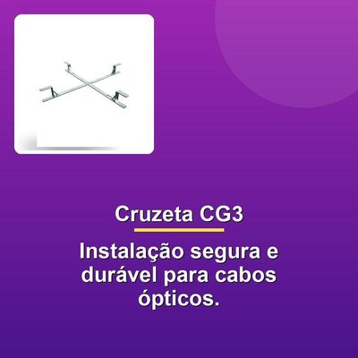 Cruzeta Metálica Cg3 P- Cabos ópticos