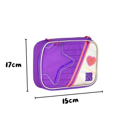 Kit Mochila De Costas E Estojo Roxo 17,5 Rb27020