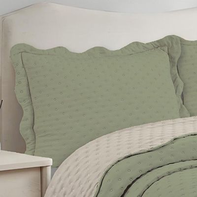 Cobre Leito Colcha By-Collor King 3 Peças Verde-Cinza - 100% Poliéster