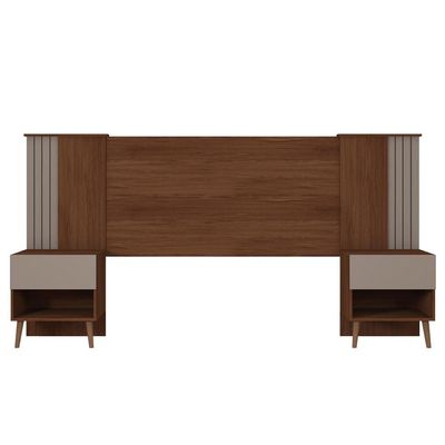 Cabeceira Para Cama Casal Extensível Marrom Next Caemmun