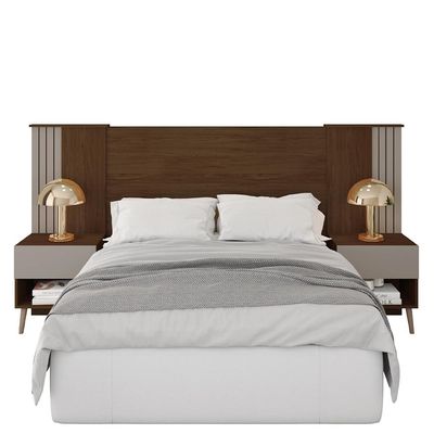 Cabeceira Para Cama Casal Extensível Marrom Next Caemmun