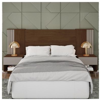 Cabeceira Para Cama Casal Extensível Marrom Next Caemmun