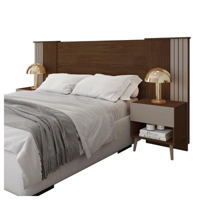 Cabeceira Para Cama Casal Extensível Marrom Next Caemmun