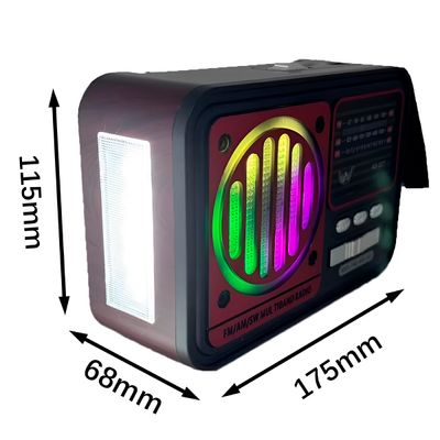 Rádio Bluetooth Vintage Recarregável - Preto
