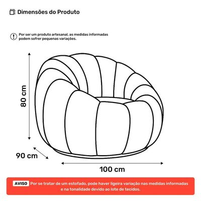 Poltrona Decorativa Estilo Concha Abóbora Shell Fixa Veludo Bege - Desk Design