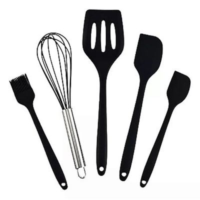 Kit Utensílios De Silicone Para Cozinha 5 Peças  Lilás