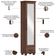 Sapateira Vertical Multiuso Com Espelho 1 Porta 1 Gaveta Zahav F06 Café - Lyam Decor